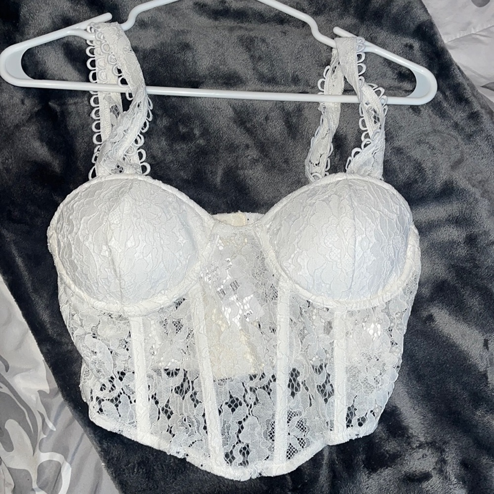 Pacsun White Corset Top